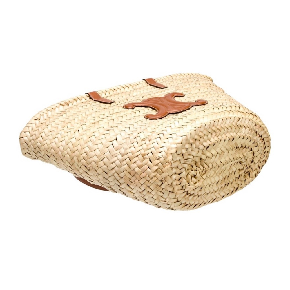 MEDIUM CELINE CLASSIC PANIER IN PALM LEAVES AND CALFSKIN - Picture 4 of 5